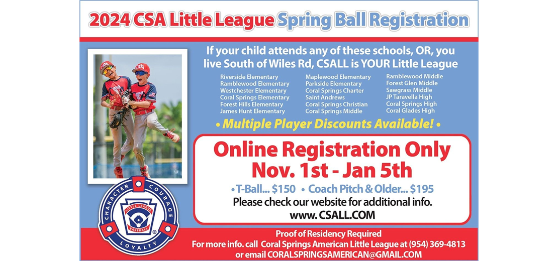 REGISTRATION IS OPEN FOR SPRING 2025